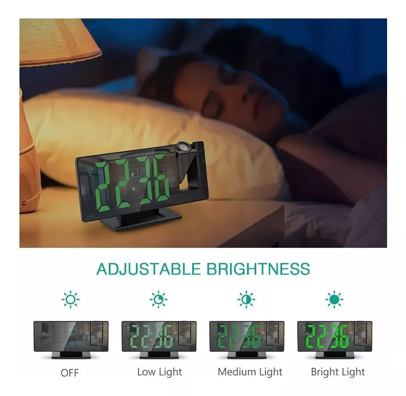 RELOJ DESPERTADOR DIGITAL CON PROYECTOR