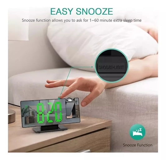 RELOJ DESPERTADOR DIGITAL CON PROYECTOR