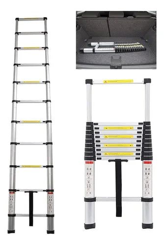 ESCALERA RETRÁCTRIL MULTIUSOS 🪜 Compacta, Segura y Portátil 🏠