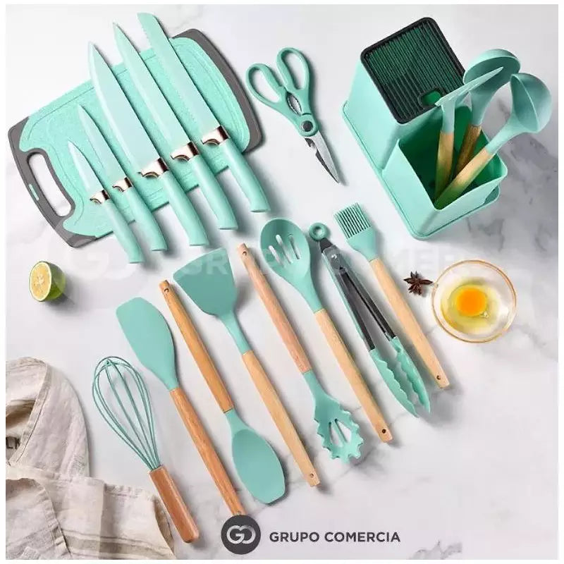 SET DE CUCHILLOS Y UTENSILIOS DE COCINA TODOEN1