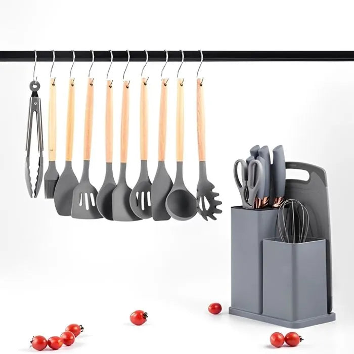 SET DE CUCHILLOS Y UTENSILIOS DE COCINA TODOEN1